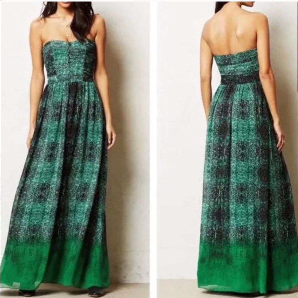 Anthropologie moulinette soeurs vernalis maxi gown